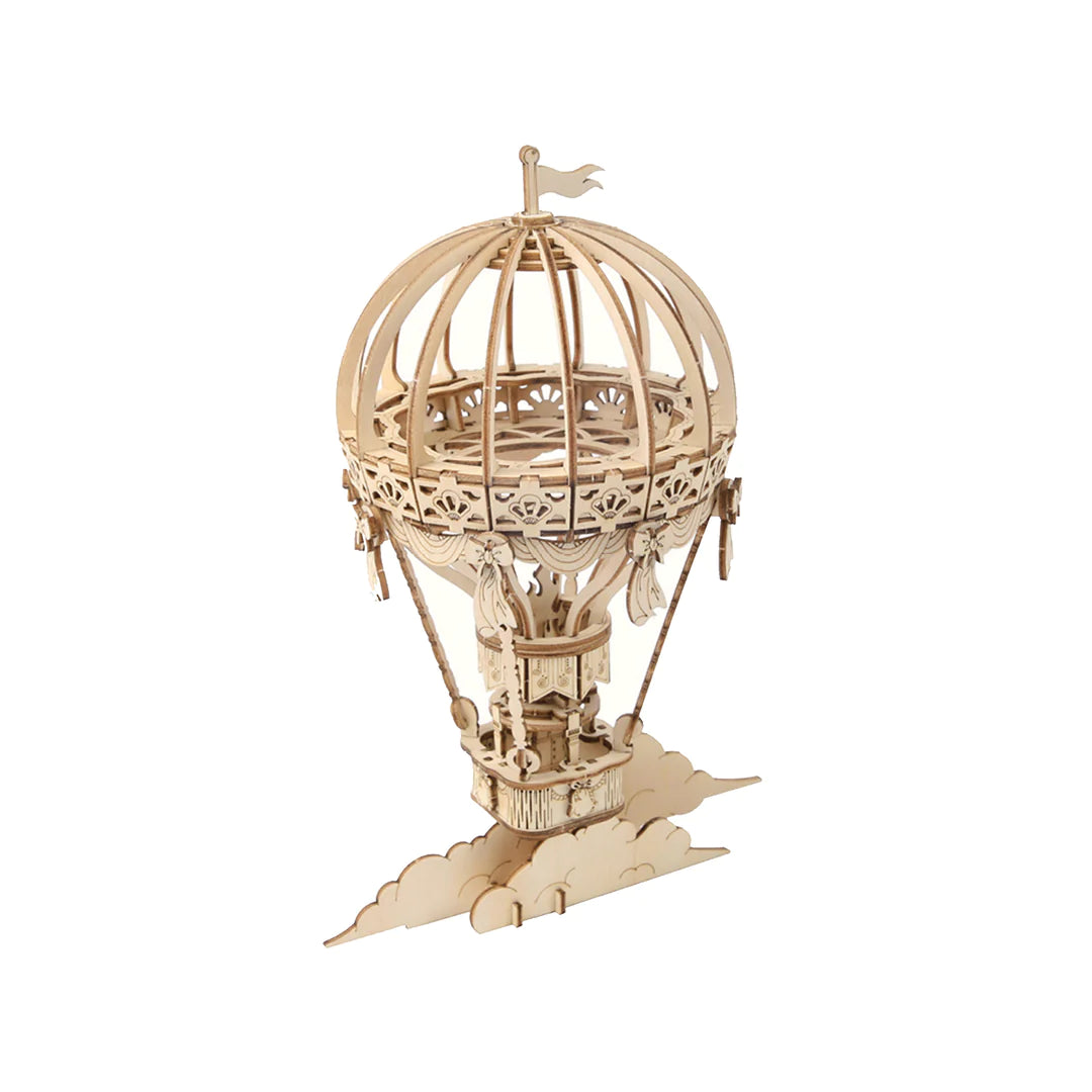 3D Wooden Puzzle Hot Air Balloon - DIY Craft Kit for Adults & Teens - Brain Teaser & Home Decor - Perfect for Relaxation, Gifts & STEM Learning Activities
