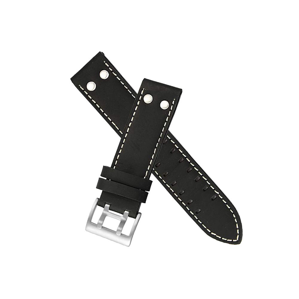 22mm Replacement Watch Band Compatible with Hamilton Watches - Durable Leather/Nylon Strap for Men & Women - Perfect for Dress, Casual & Everyday Wear