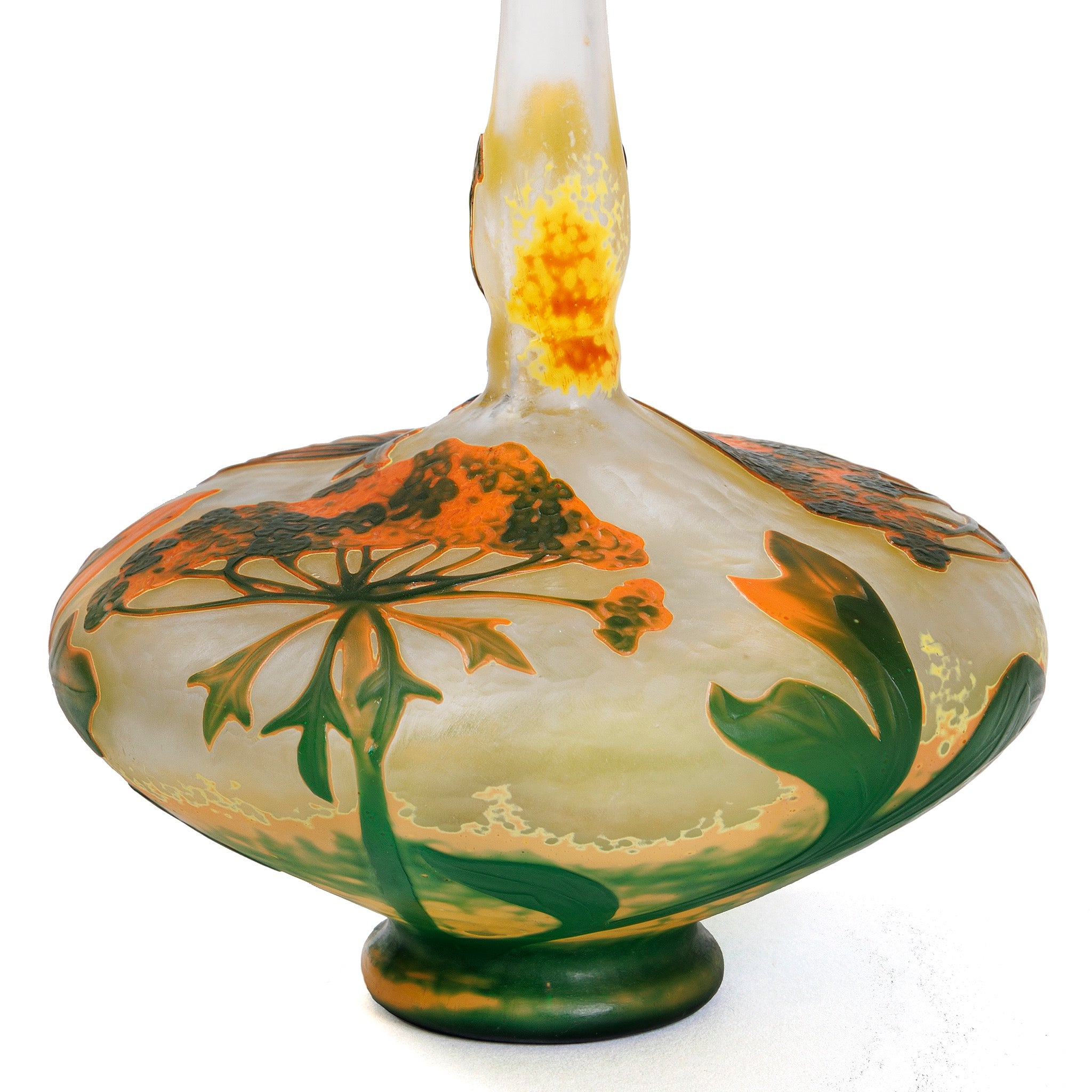 Daum Nancy Berce des Prés Cameo Glass Vase - Antique French Art Nouveau Floral Vase for Home Decor, Wedding Centerpiece & Luxury Gift