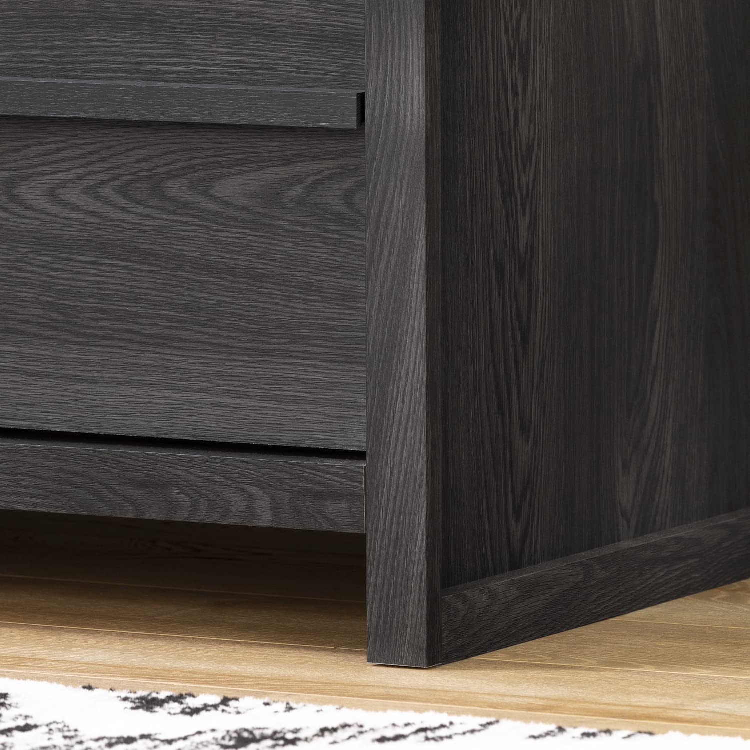 South Shore Tao 5-Drawer Dresser in Grey Oak with Wooden Handles - Modern Bedroom Storage Solution for Clothes, Accessories & Home Organization