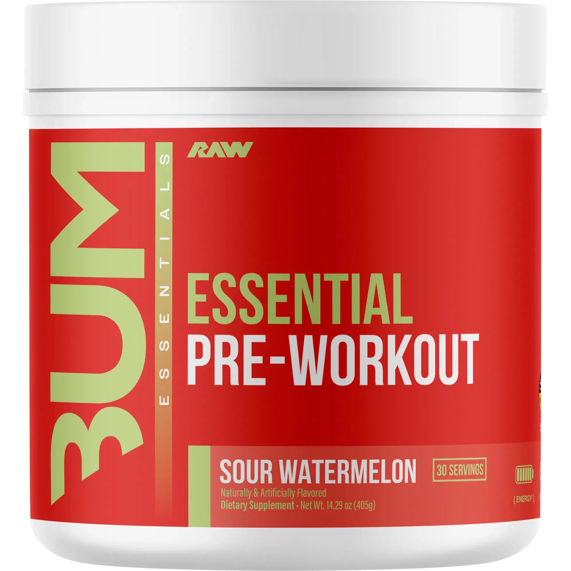 RAW Nutrition CBUM Essential Pre Workout Powder - Premium Energy & Focus Supplement for Gym, Bodybuilding & Fitness Training - Boost Performance & Endurance for Intense Workouts