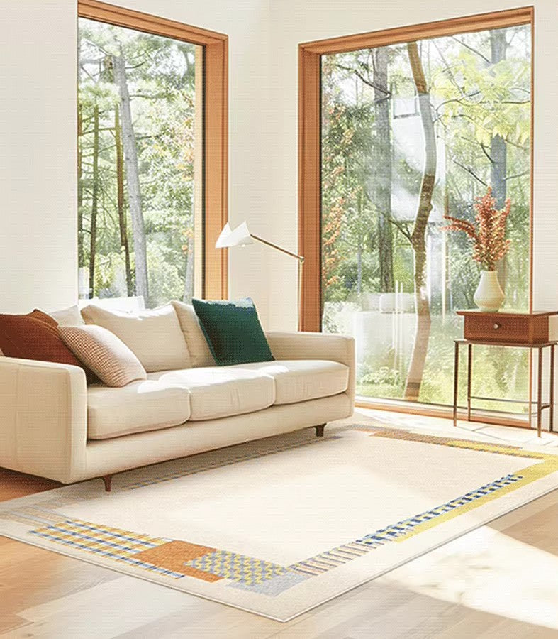Abstract Contemporary Rugs - Large Modern Area Rug for Bedroom, Living Room & Office - Soft Floor Carpet Under Sofa - Perfect for Home Decor, Workspace & High Traffic Areas