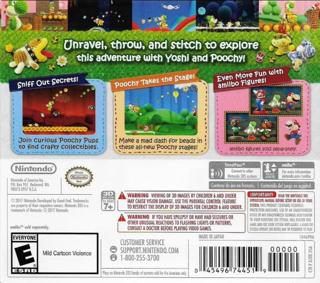 Poochy & Yoshi's Woolly World - Nintendo Wii U Game | Adorable Platform Adventure for Kids & Adults | Perfect for Family Game Nights & Co-op Play