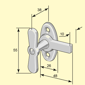 Aug Stenman 140 Nickel Window Crank & Cabinet Handle - Durable & Stylish Hardware for Home & RV Windows, Campers, and Trailers