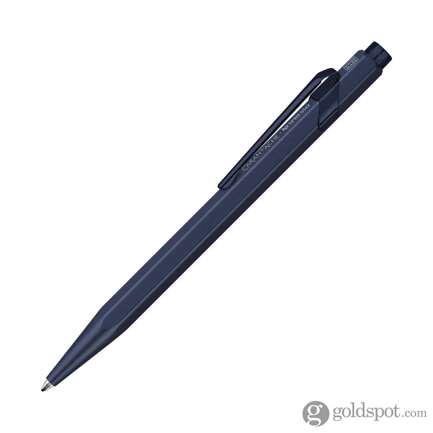 Caran d'Ache 849 Nespresso Ballpoint Pen - Premium Metallic Blue Ink Pen for Writing & Collecting - Perfect for Office, Gifts & Luxury Pen Enthusiasts