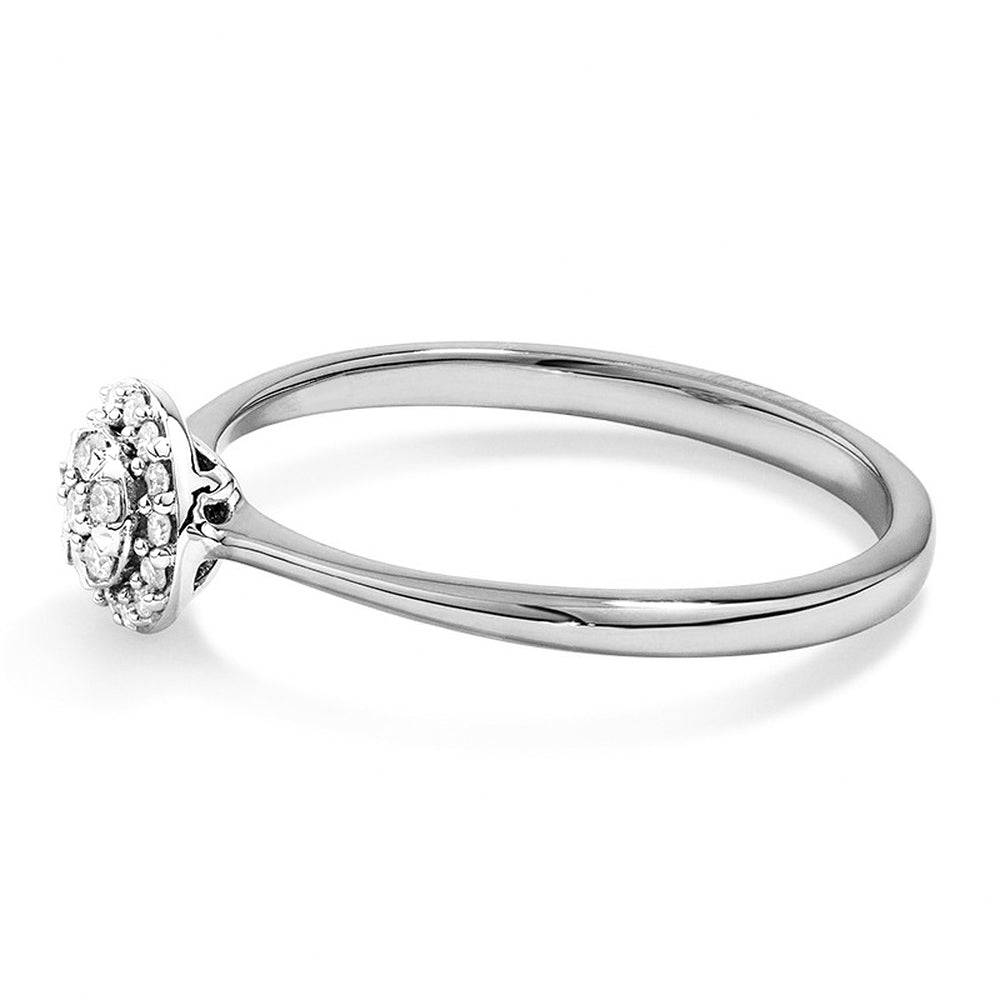 Lab Grown Diamond Promise Ring - Round Cluster Engagement Ring for Women, Ethical & Affordable Alternative to Mined Diamonds - Perfect for Proposals, Anniversaries & Special Occasions