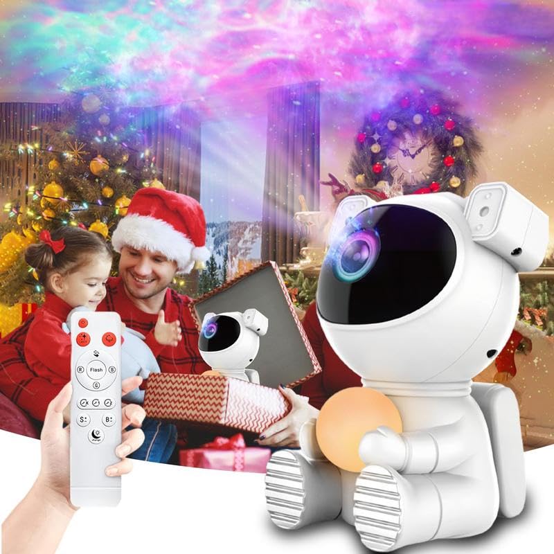 Galaxy Projector Night Light - Fall Astronaut Theme with Remote Control, Portable Star Projector for Bedroom, Living Room & Home Decor | Perfect for Relaxation, Meditation & Kids' Room Night Light