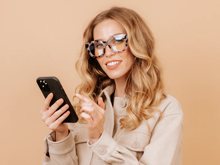 Encore Reading Glasses for Women & Men - White Tortoiseshell Frame with Magnifying Lenses - Perfect for Reading, Crafts & Close Work