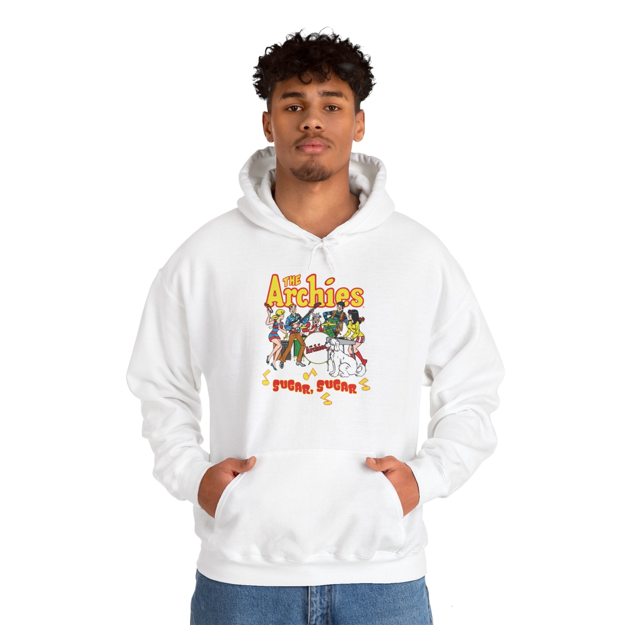 The Archies Sugar Sugar Unisex Heavy Blend Hoodie - Archie Comics Character Sweatshirt with Betty, Veronica & Jughead | Cozy Pullover for Fans, Casual Wear & Comic Book Lovers