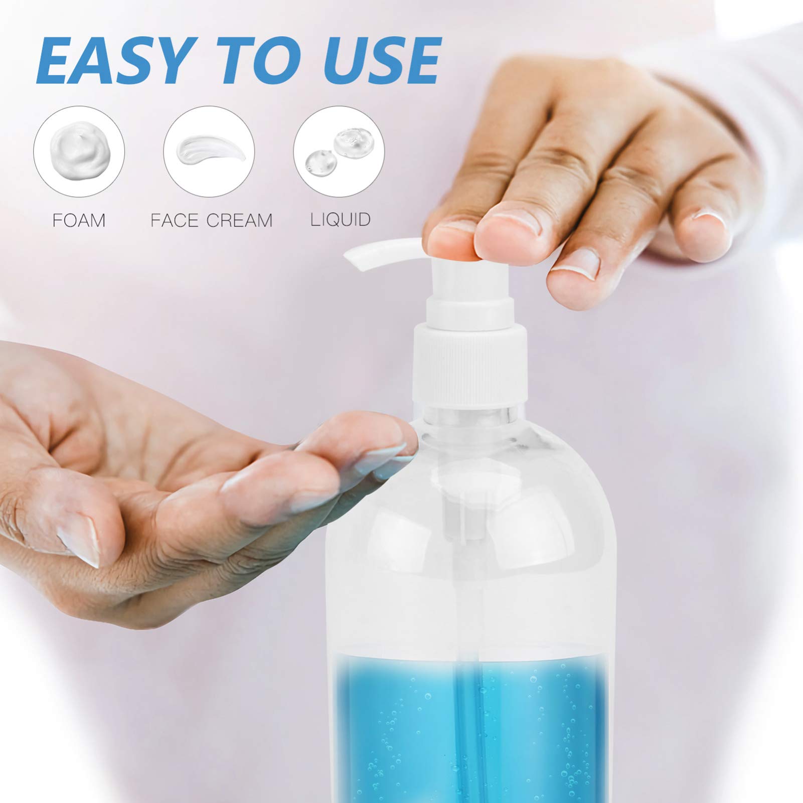 **5-Pack Refillable Travel Bottles for Lotion & Shampoo - 2oz Clear Leak-Proof Mini Containers - TSA Approved Toiletry Bottles for Airplane, Gym, Vacation & Camping Essentials**