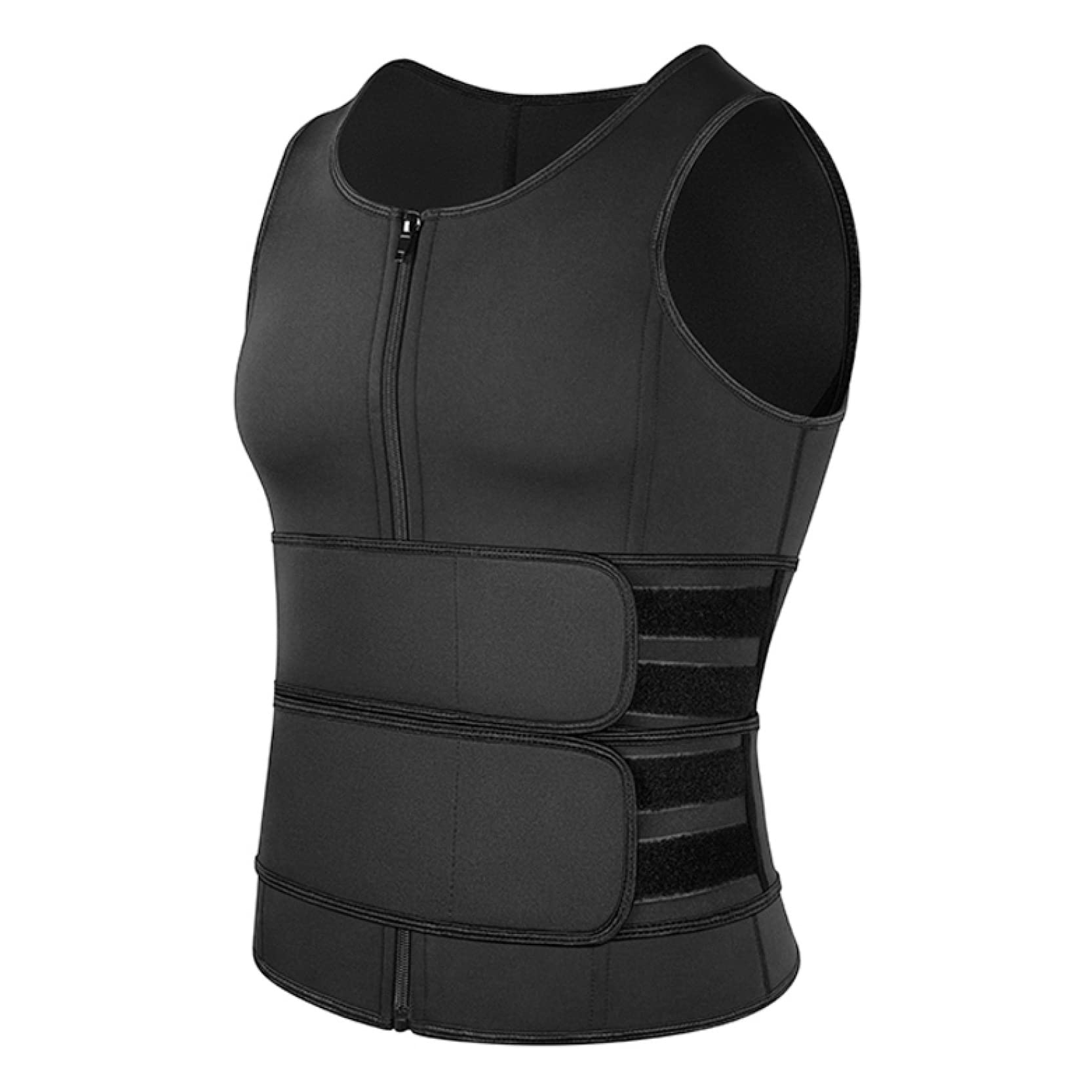 ChyJoey Men's Sauna Vest for Weight Loss - Adjustable Heat Trapping Compression Shirt with Tummy Control - Workout, Gym & Fat Burning Exercise Gear for Men