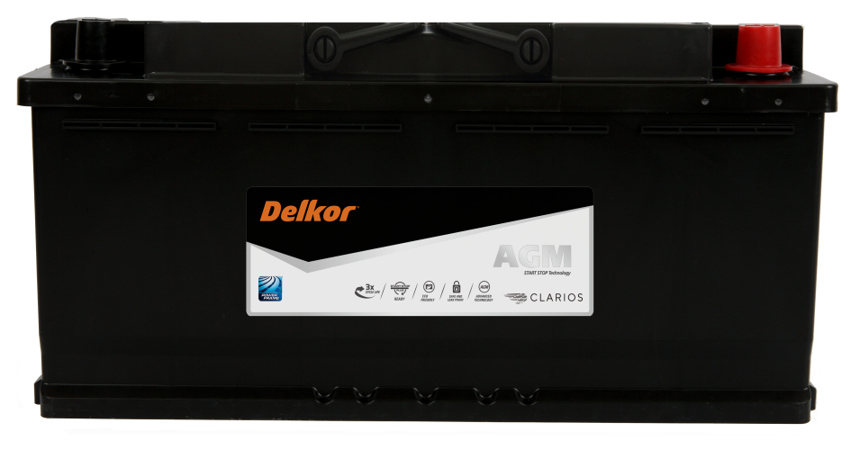 Delkor DIN105AGM LN6 Battery - Premium AGM Replacement for Varta H15 - Ideal for Marine, RV, and Solar Power Systems