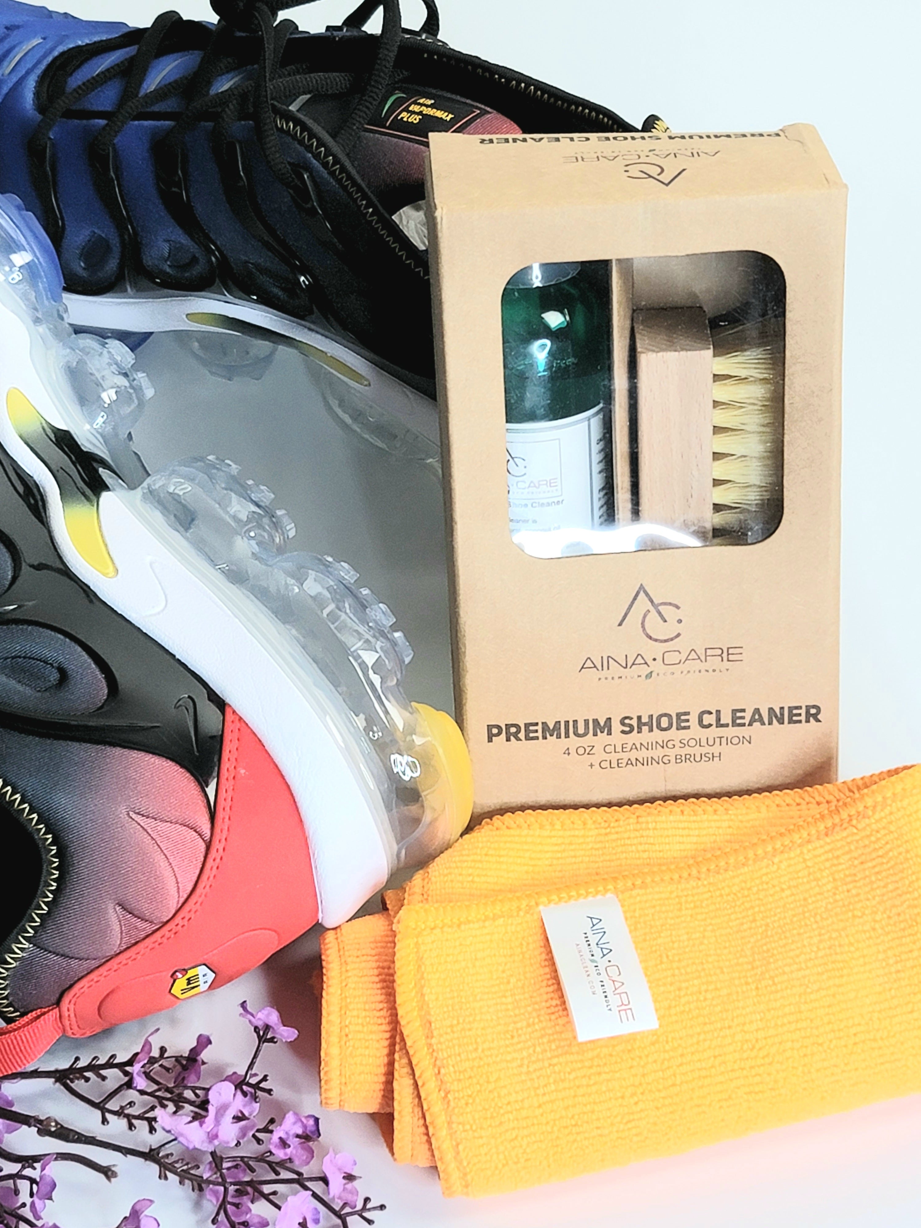 Premium Bronze Sneaker Cleaner Kit - Gentle Shoe Cleaning Solution with Free Microfiber Cloth | Perfect for Nike, Adidas & White Shoes | Home & Gym Use