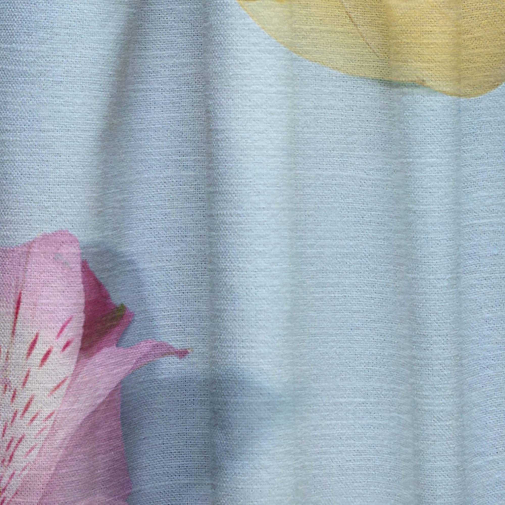 DesignQ Thermal Insulated Curtains - Fresh Beautiful Blooming Flowers Print - 52x120 Inch Single Panel for Bedroom & Living Room - Perfect for Home Decor, Light Blocking & Energy Saving