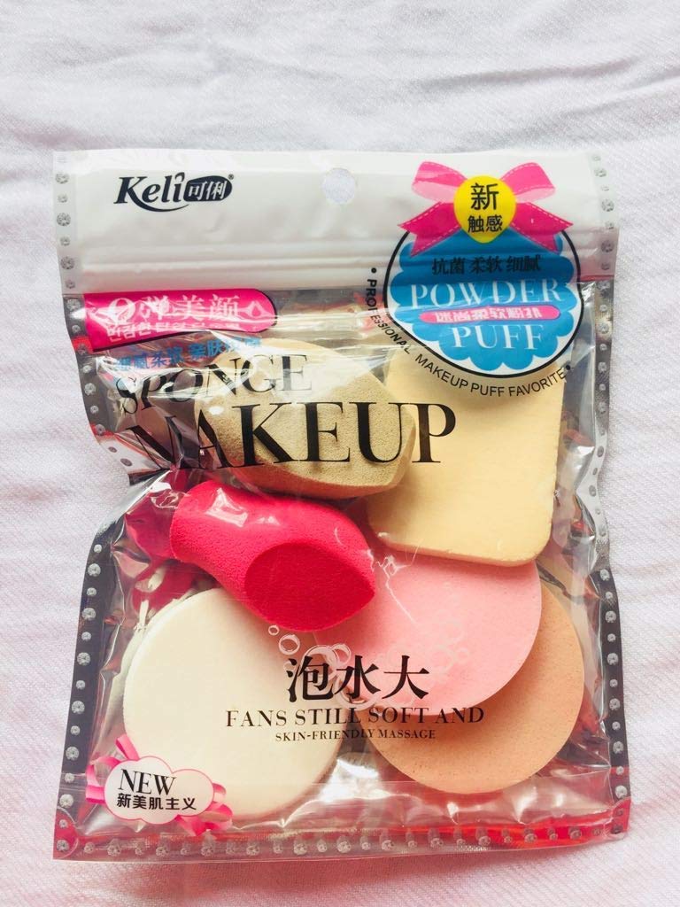 Premium BLUSH BRUSH & Makeup Sponge Set of 6 - Soft Beauty Blender Puff for Flawless Foundation & Powder Application (Colors May Vary) | Perfect for Professional Makeup Artists & Daily Beauty Routine