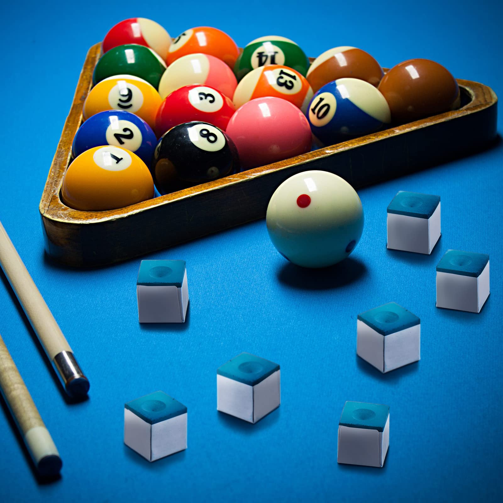 Premium Junkin Pool Chalk Cubes - High-Quality Billiard Cue Chalk for Pool Sticks - Essential Table Accessories for Clubs, Bars & Home Use - Perfect for Professional Play and Casual Games