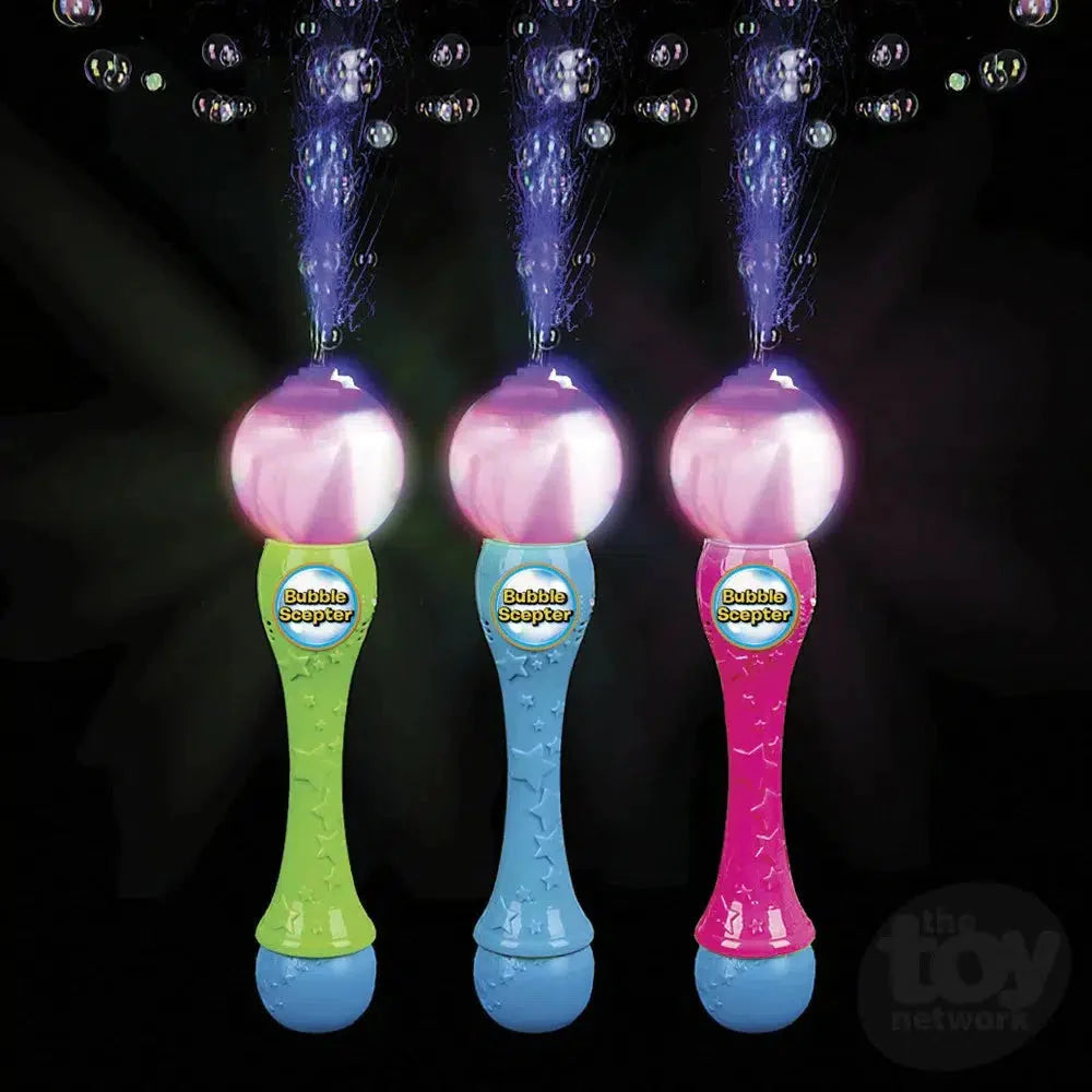 Glow in the Dark Bubble Wand - 13.5 Inch Light Up Bubble Scepter for Kids Outdoor Play, Birthday Parties & Summer Fun