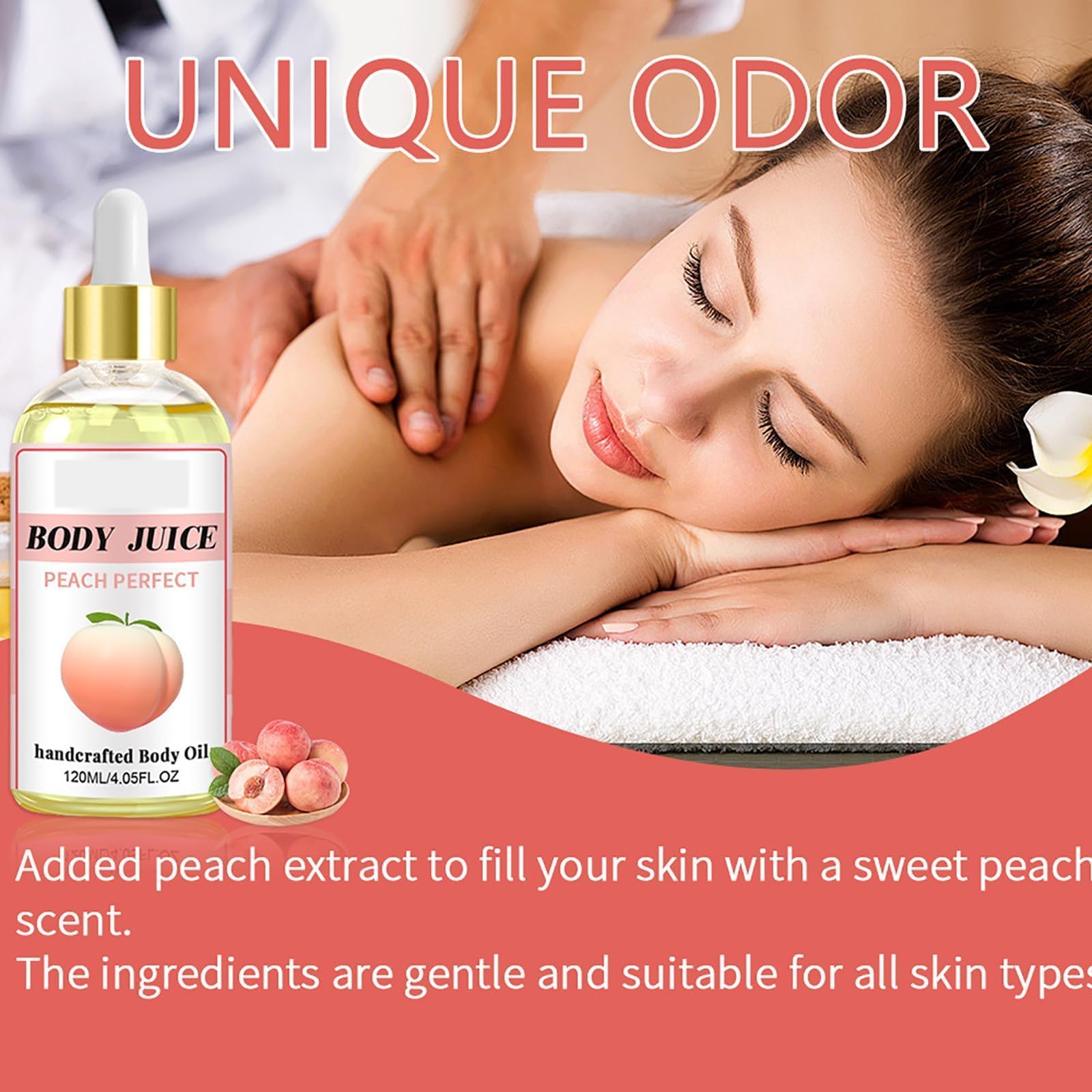 Essencia Scented Juicy Body Oil - Coconut Cream Pie Moisturizing Body Oil for Dry Skin | Hydrating & Nourishing Skin Care for Women | Perfect for Massage, After Shower & Daily Moisturizing