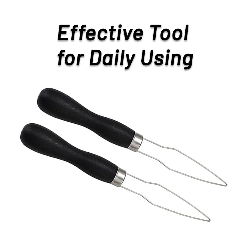 2 Pack Stainless Steel Button Hook Assist Tool - One Hand Dressing Aid for Arthritis & Disabilities - Easy Button Fastener for Shirts, Pants & Coats - Perfect for Seniors & Post-Surgery Recovery