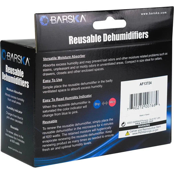 Barska AF12500 Reusable Safe Dehumidifier - Moisture Absorber for Home, Closet, Gun Safe & Storage Areas | Prevent Mold & Musty Odors