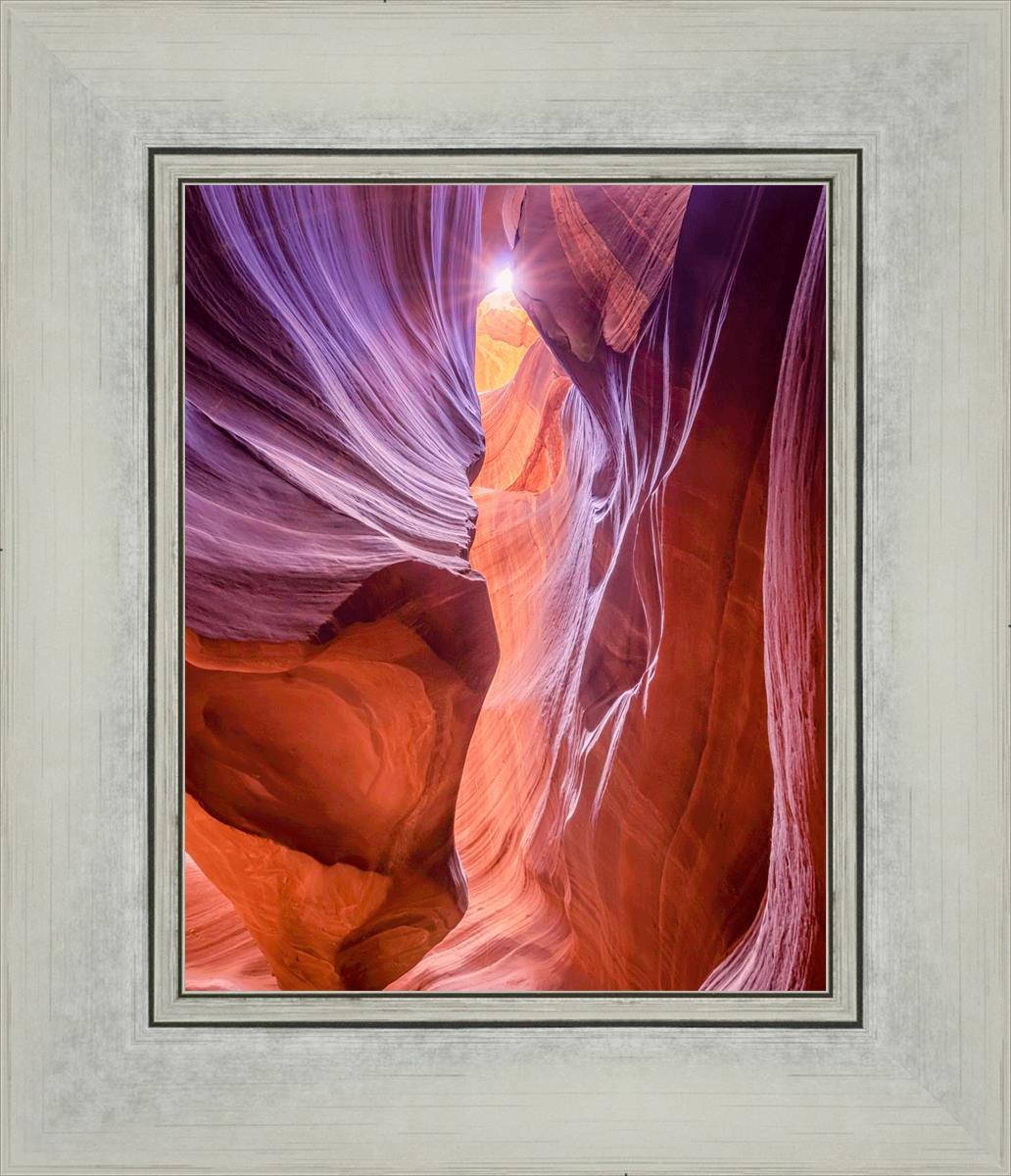 Antelope Canyon Sunburst Wall Art - Stunning Desert Landscape Photography Print for Home & Office Decor | Perfect for Living Room, Bedroom, or Gift