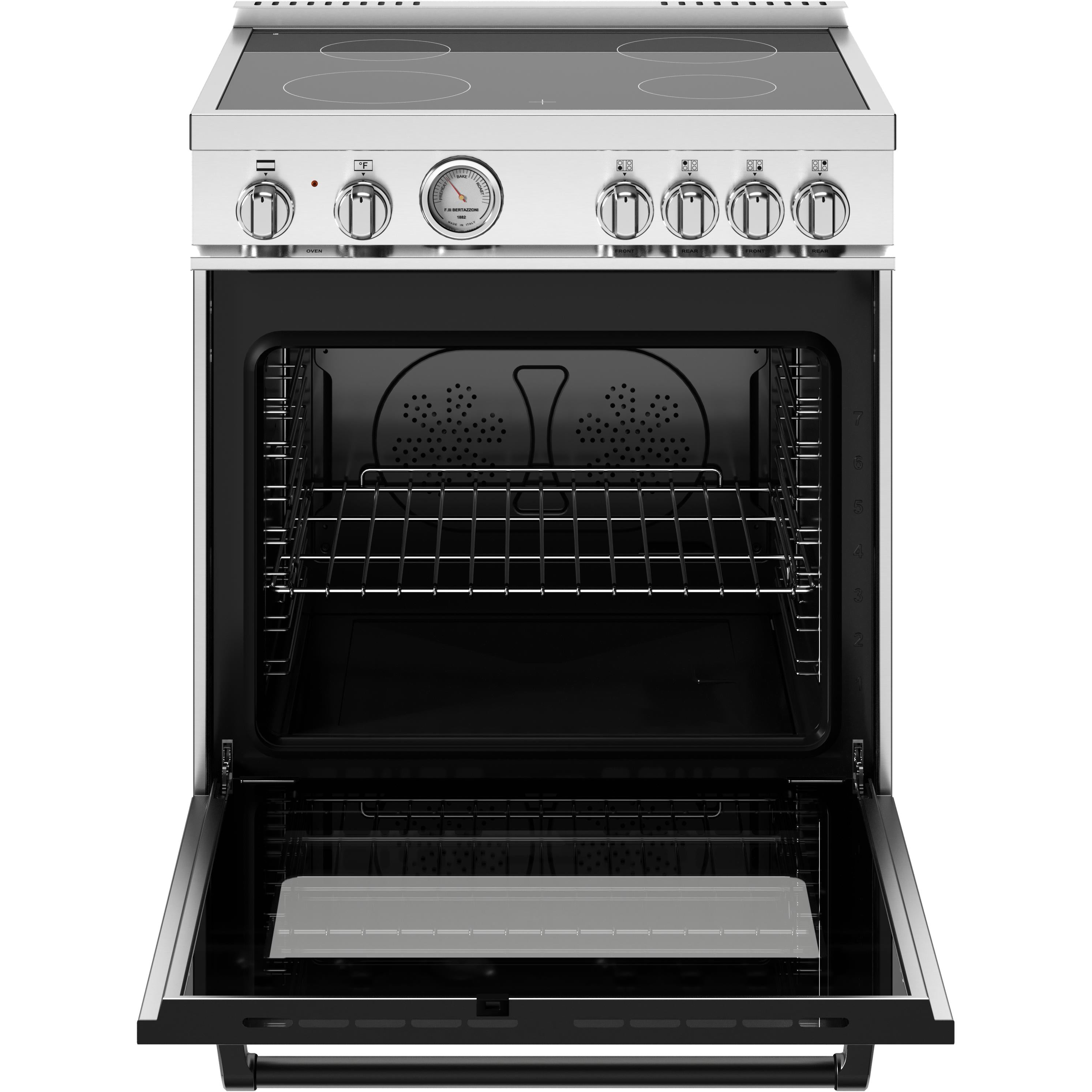 Bertazzoni MAS304CEMXV 30 Inch Freestanding Electric Range - Professional Style Oven with Convection Cooking for Home Chefs & Baking Enthusiasts