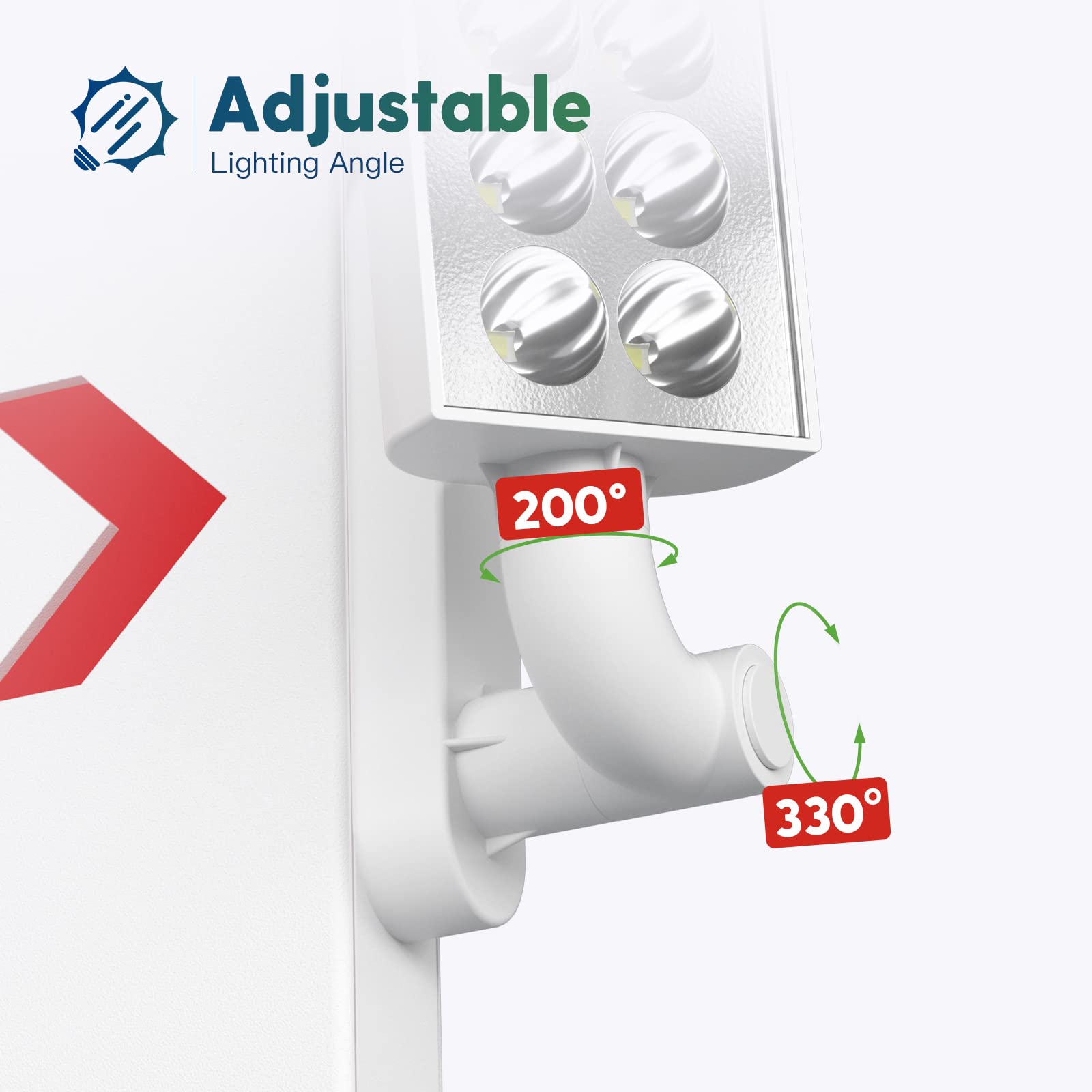 FREELICHT UL Certified LED Exit Sign with Emergency Lights - Double Sided Adjustable Emergency Exit Sign with Battery Backup, AC 120/277V, Easy Installation (Pack of 4) - Perfect for Offices, Schools, Hospitals & Commercial Buildings