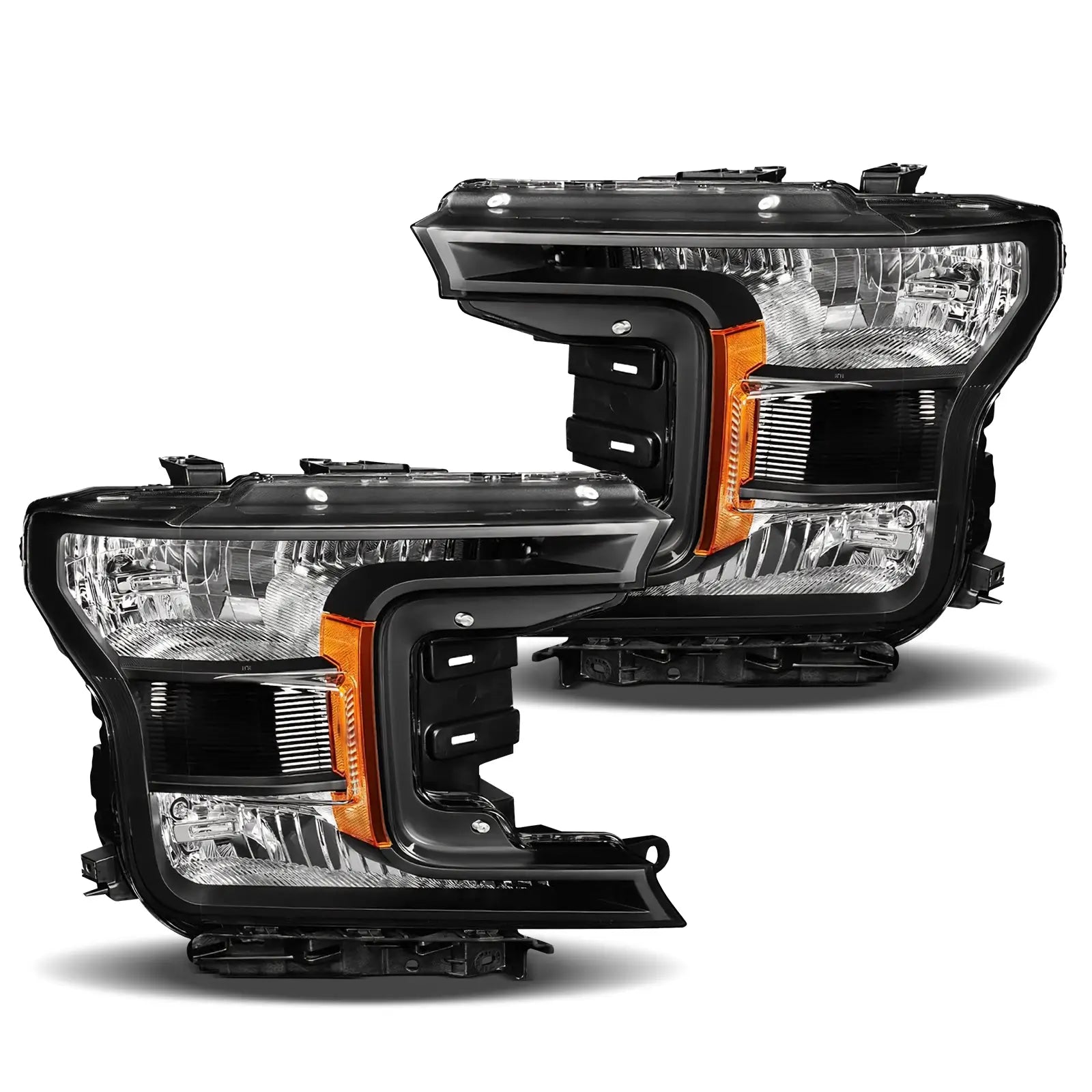 LOYO Headlight Assembly Replacement for 2018-2020 Ford F150 - OE Style Halogen Headlamps (Passenger & Driver Side) - Perfect for Night Driving & Off-Road Adventures