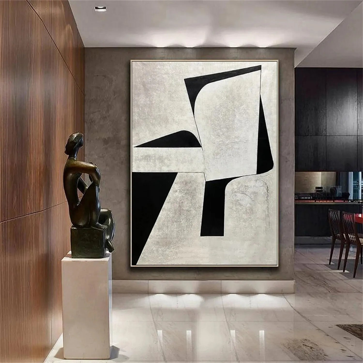 Abstract Tranquility Art Painting - Modern Wall Decor for Living Room, Bedroom & Office | Large Canvas Print | #WS160