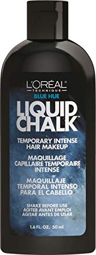 L'Oreal Liquid Chalk Temporary Hair Color - Blue Hue (Pack of 4) | Semi-Permanent Dye for Creative Styling, Costumes & Festivals | Safe for All Hair Types