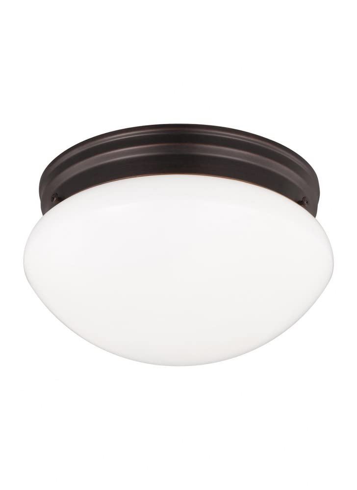 Generation Lighting 2-Light Webster Traditional Flush Mount Ceiling Light in Bronze (5328EN3-710) - Elegant Home Lighting Fixture for Bedroom, Kitchen, Living Room & Hallway Decor | Perfect for Ambient Lighting & Interior Design