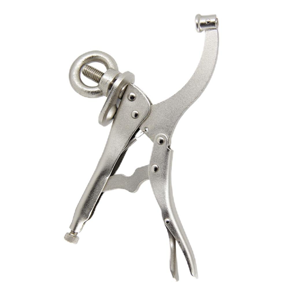 Heavy Duty Drill Press Clamp & Vice Grip - 9 Inch Titanium-Plated Lever Locking Pliers for Precision Drilling | Perfect for Woodworking, Metalworking & DIY Projects