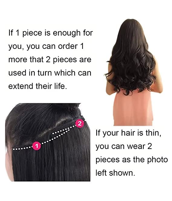 ZALYA 5-Clip Brown Wavy/Curly Human Hair Extensions 22 Inches 150g for Women & Girls - Perfect for Parties, Weddings & Daily Styling