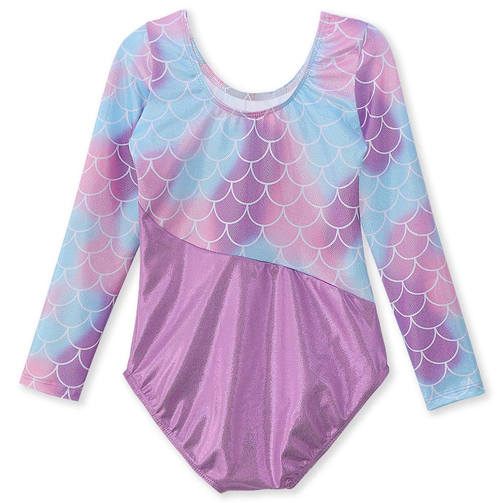 DAXIANG Girls Long Sleeve Gymnastics Leotards - Dance Unitard & Biketards for Ballet, Yoga, and Performance - Comfortable Stretch Fabric for Training and Competition