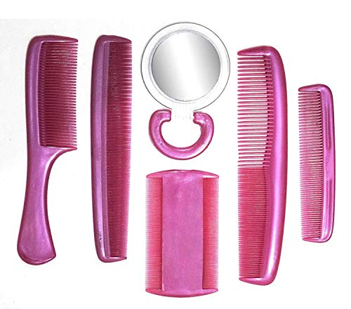 Premium Hair Comb Set for Men & Women - 6 Piece Styling Kit with Wide & Fine Tooth Combs (40g) - Perfect for Home, Travel & Salon Use