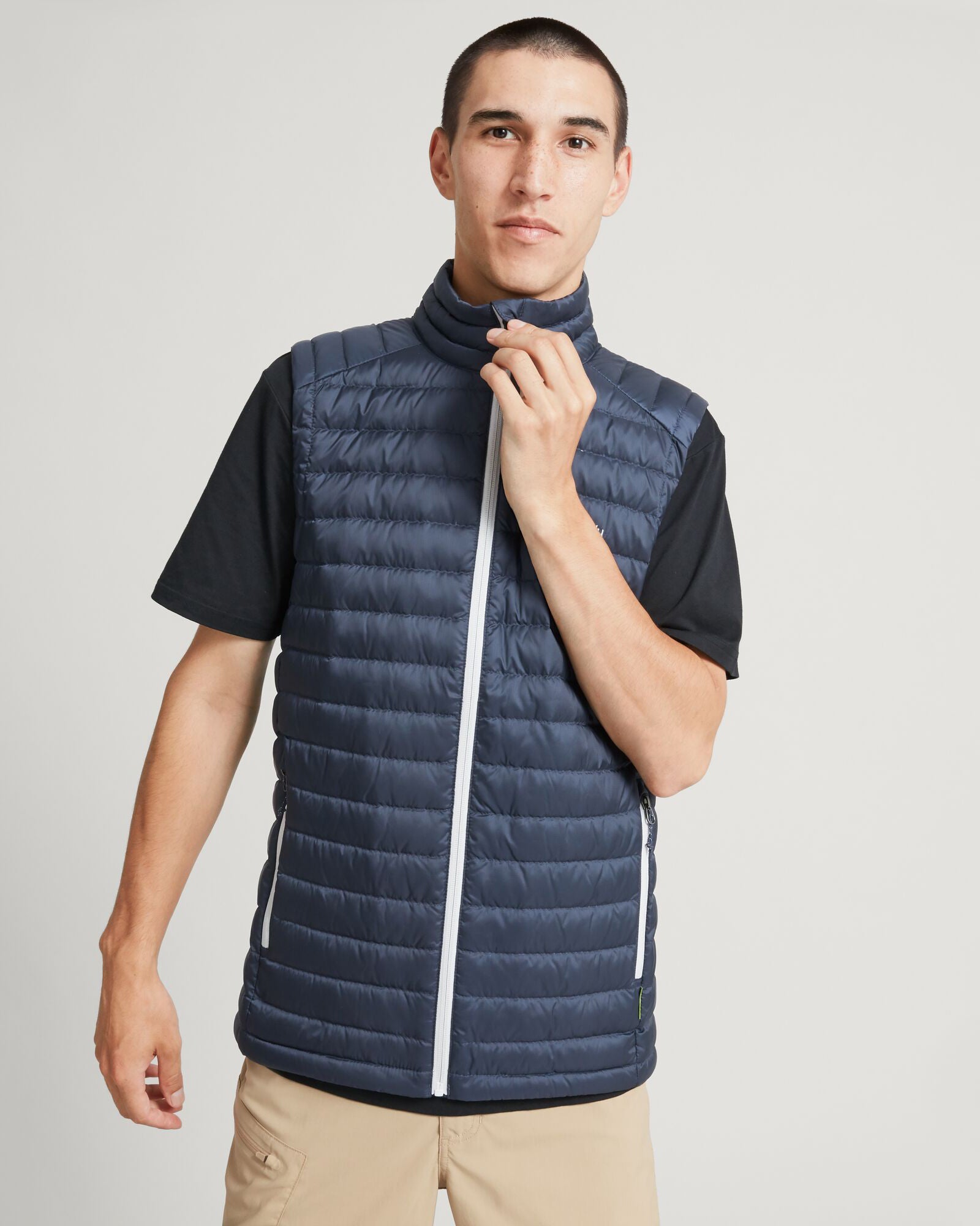 Men's Heli Down Vest - Lightweight Warm Puffer Jacket for Winter Outdoor Activities | Midnight Navy | Perfect for Hiking, Camping & Cold Weather Adventures