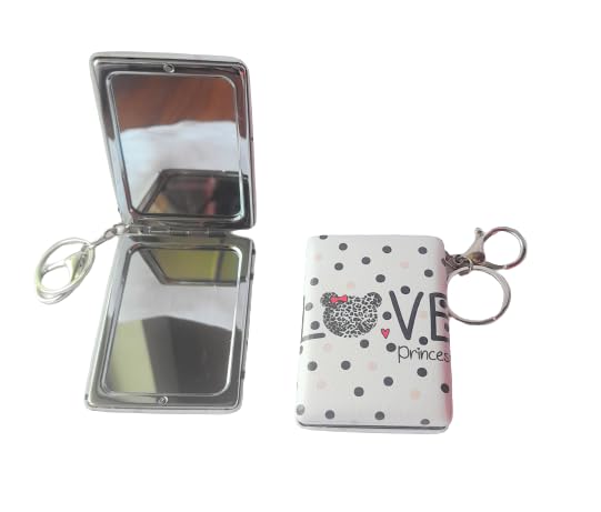 Stylish Dwell Fashion Pocket Mirror Compact for Women & Girls - Dual-Sided Magnifying & Regular Mirror, 180° Rotatable, Portable Makeup Mirror for Purse, Travel, and Touch-Ups | Rectangular Design