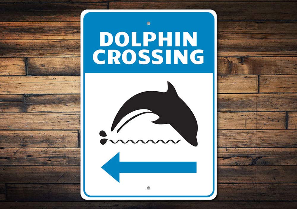 Dolphin Crossing Beach Arrow Sign - 12