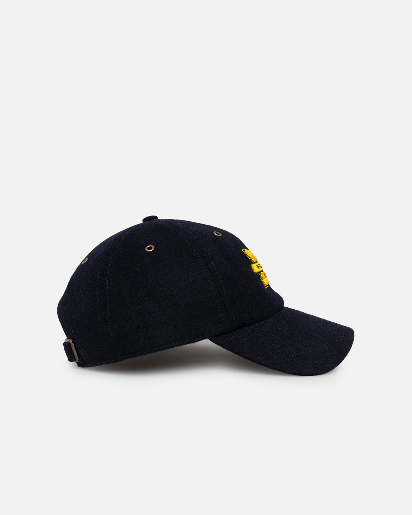 47 Brand Michigan Wolverines Wooly Clean Up Strapback Hat - Navy Blue Adjustable Baseball Cap for Men & Women - Perfect for Game Day, Tailgating, and College Fan Gear