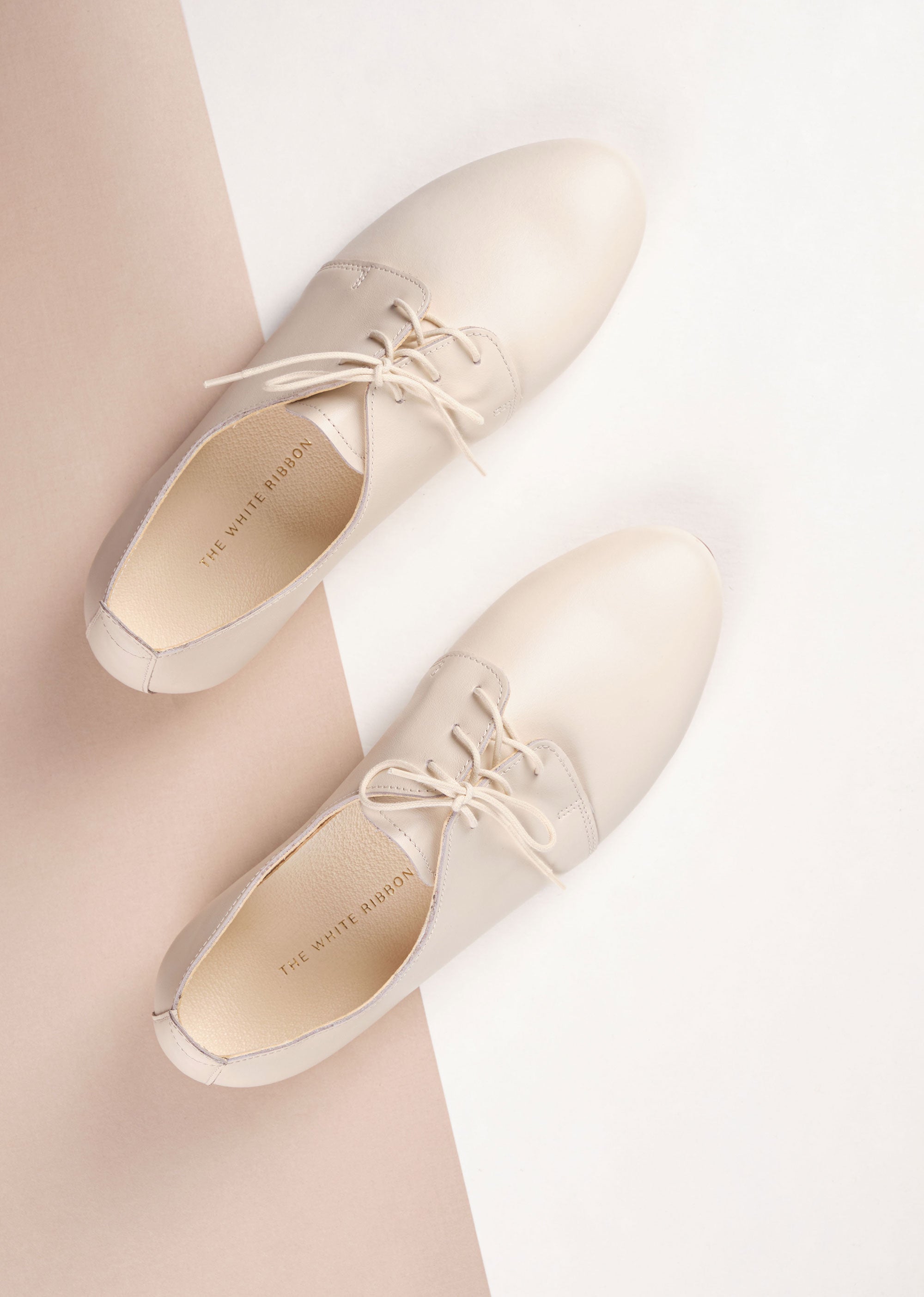 AVA Light Ivory Oxford Shoes for Men - Classic & Comfortable Dress Shoes for Business, Office & Formal Occasions