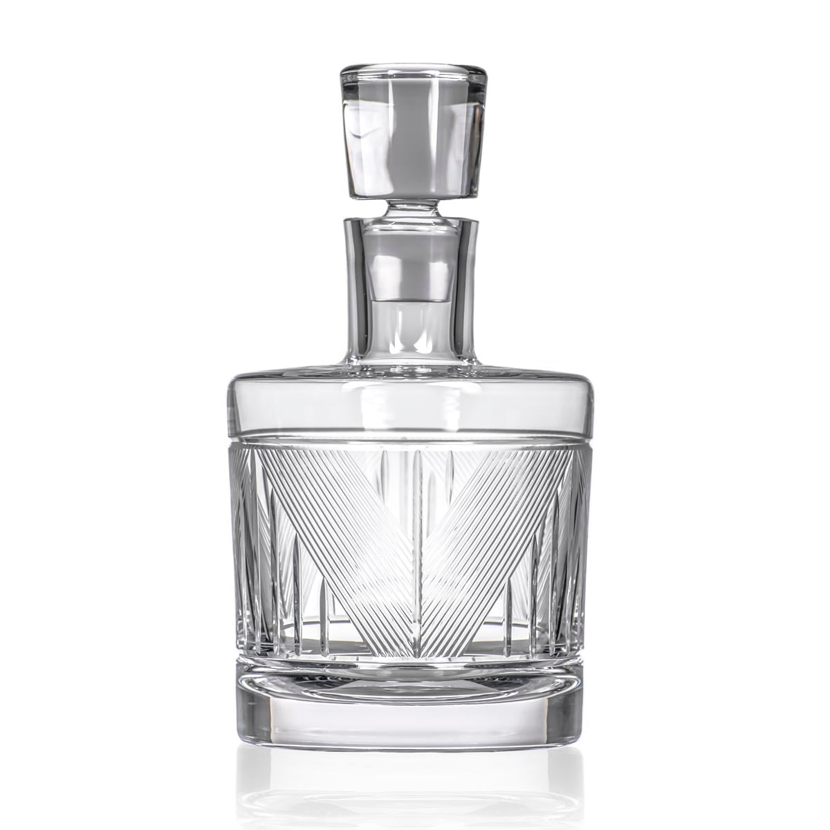 Premium 25oz Whiskey Decanter Set - Elegant Glass Carafe with Wooden Stand & Stopper - Perfect for Bourbon, Scotch, Whiskey Gifting & Home Bar Display