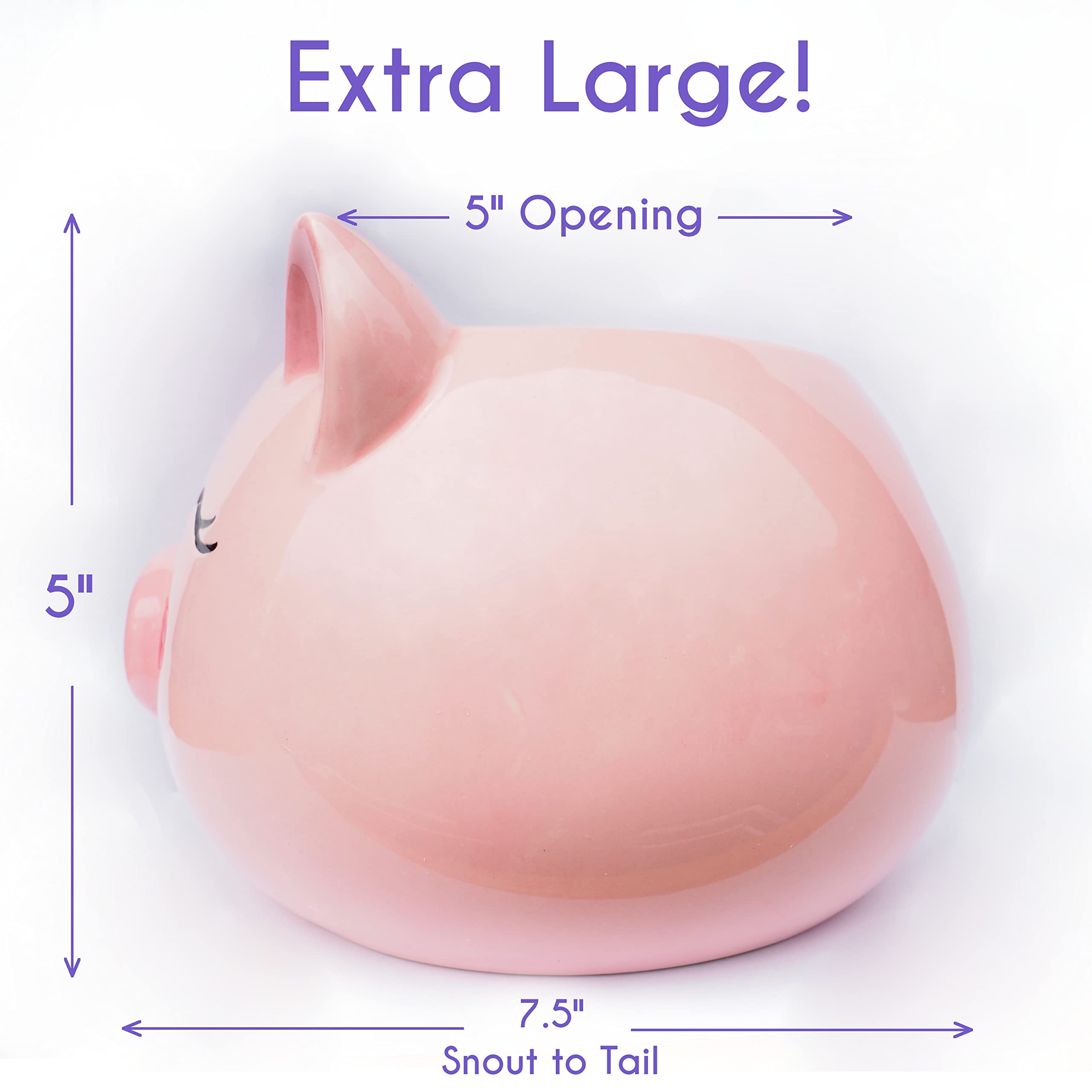 Large Ceramic Yarn Bowl for Knitting & Crochet - Cute Pig Design Yarn Holder with Storage Hole - Perfect Gift for Knitters - Great for Home, Office, and Craft Room Organization