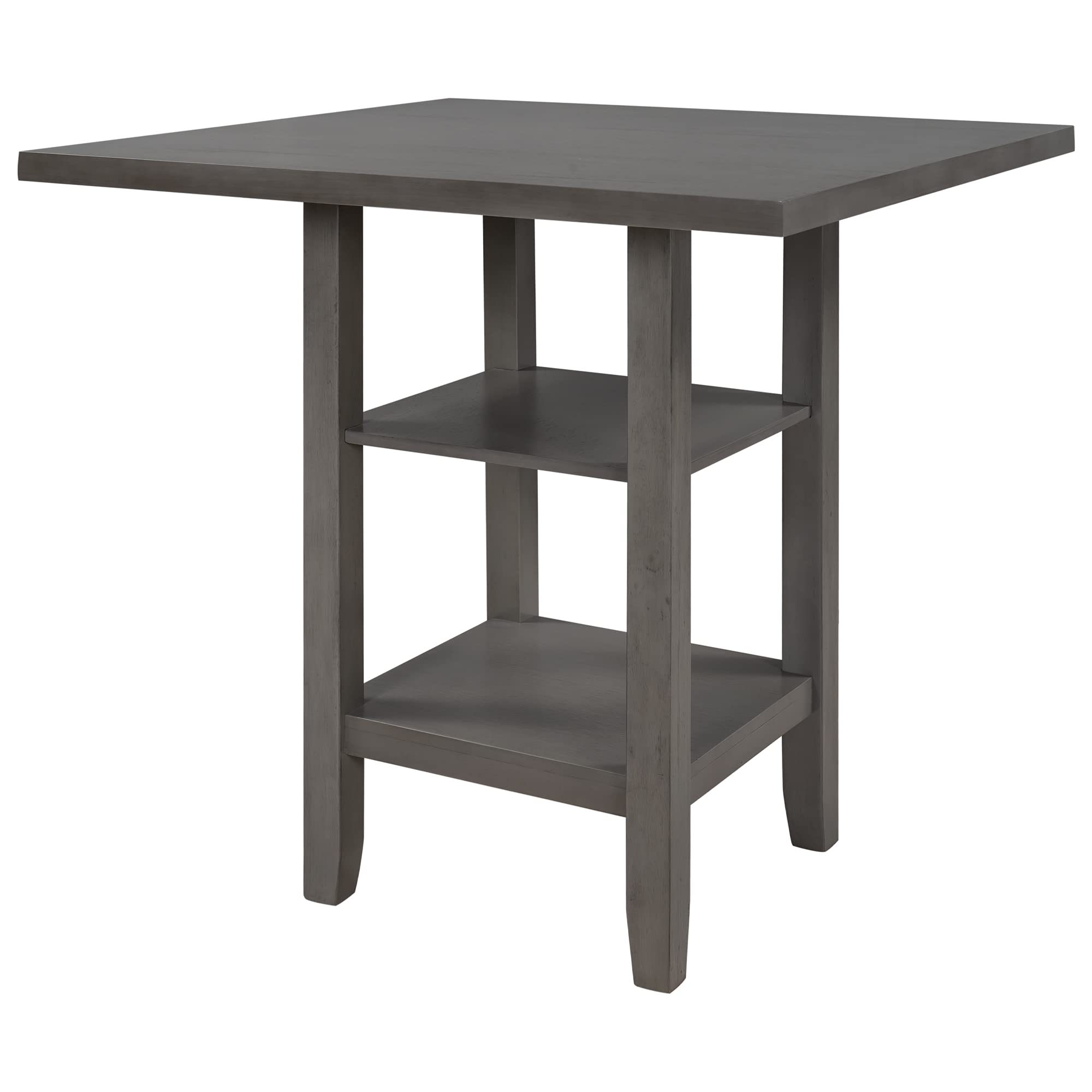 AOCOROE 5-Piece Counter Height Dining Table Set for 4 - 35 x 35 Inch Wood Table with 4 Padded Chairs - Perfect for Small Spaces, Dinette Kitchen, Breakfast Nook & Dining Room - Modern Farmhouse Style