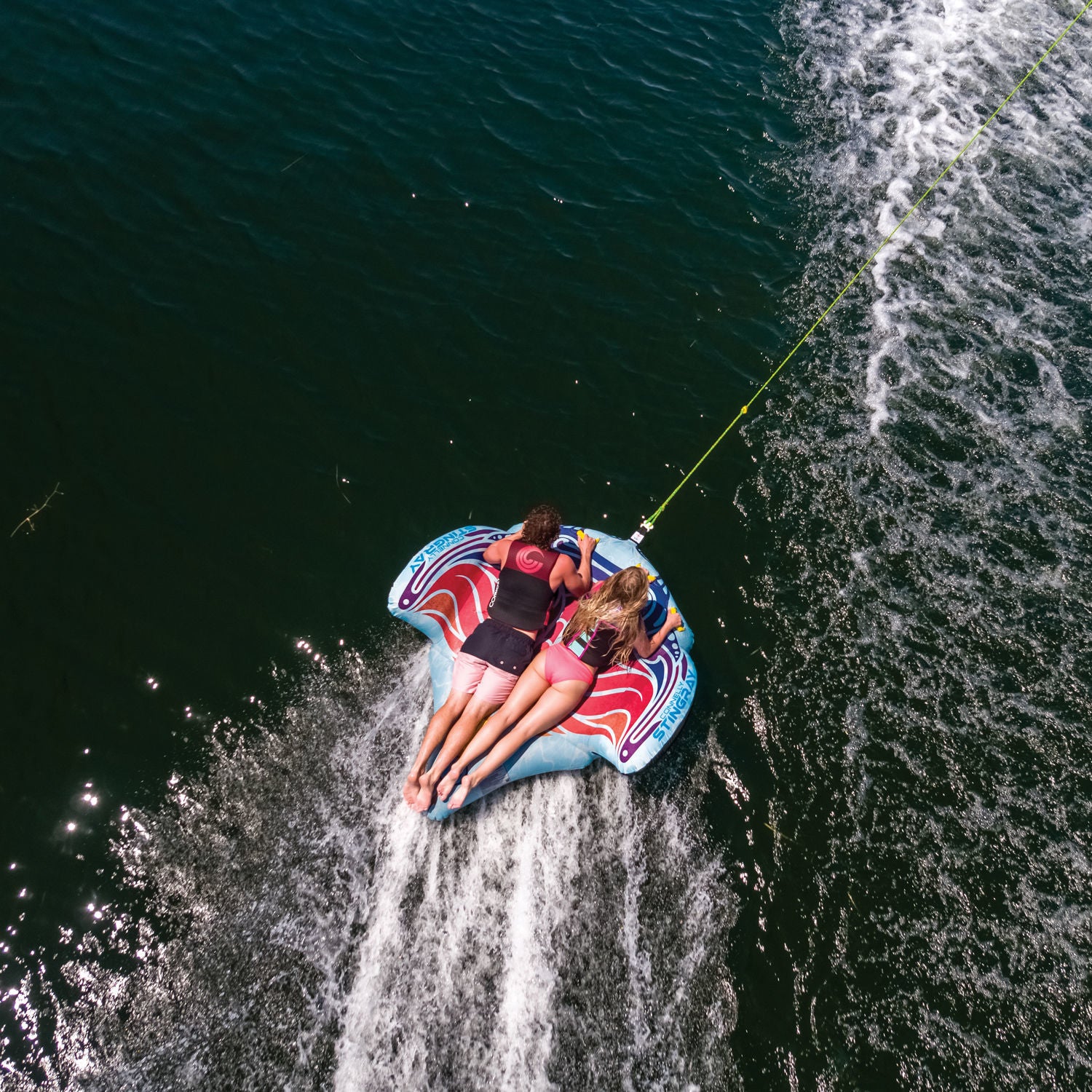 Connelly Stingray 2 Rider Soft Top Towable Tube - Inflatable Water Tube for Lakes, Rivers & Boating Fun - Perfect for Summer Water Sports & Family Adventures