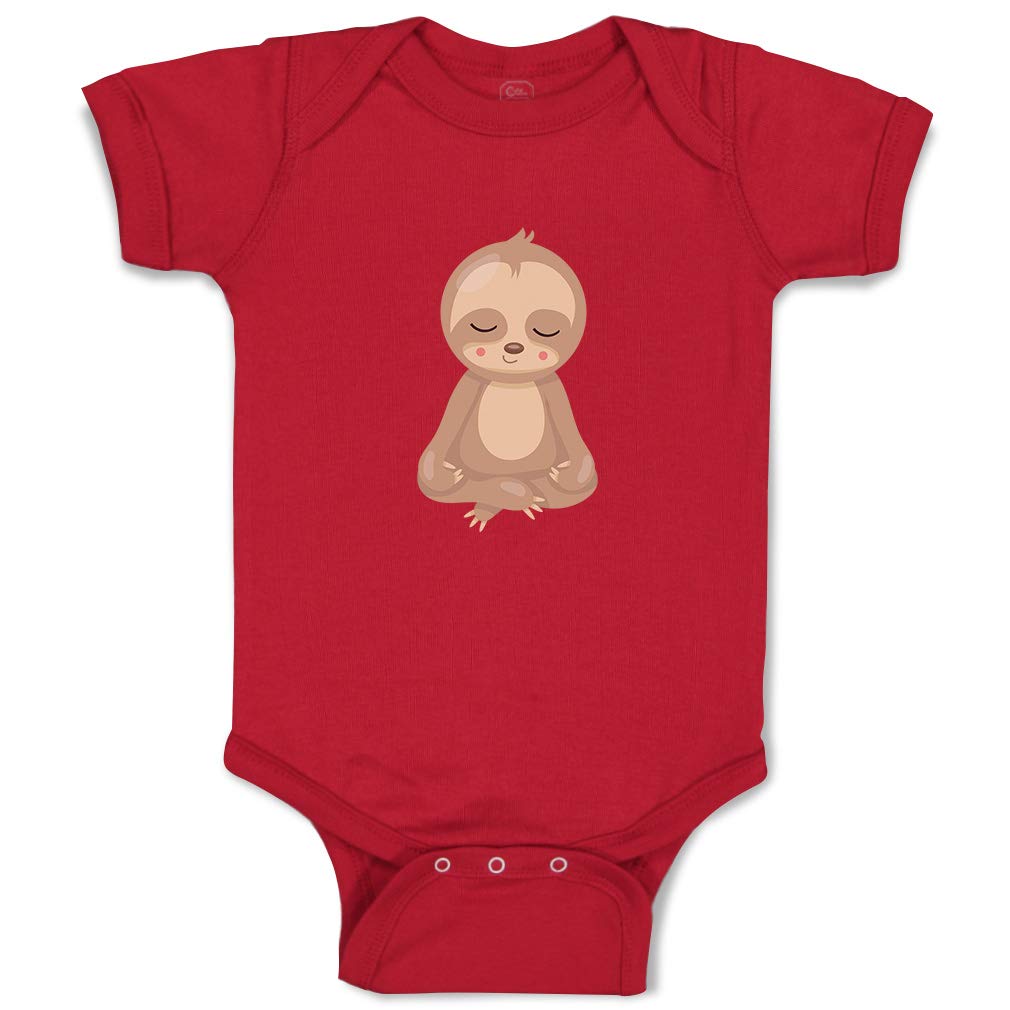 Custom Personalized Baby Bodysuit - Cute Sloth Yoga Design for Boys & Girls | Soft Cotton Infant Clothes for Playtime, Photos & Everyday Wear