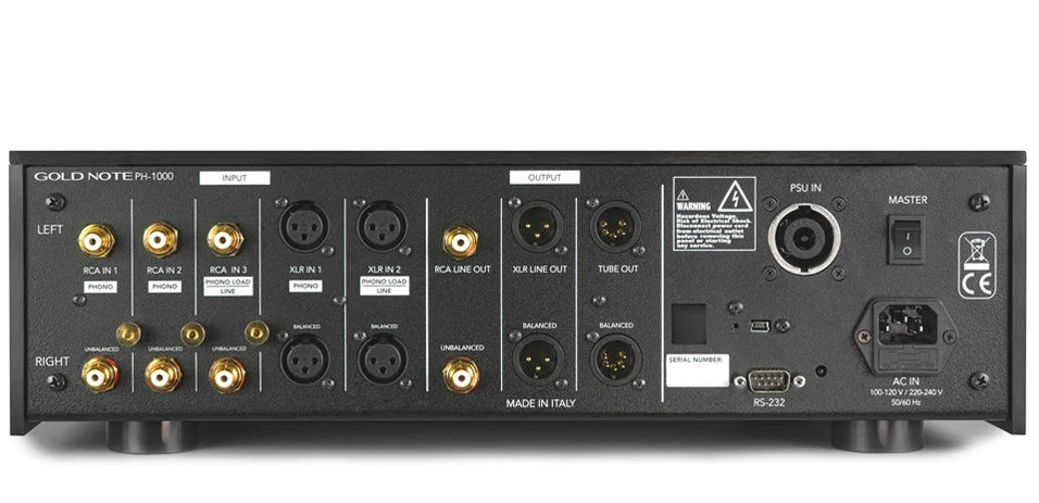 Gold Note PH-1000 High-End Phono Preamplifier for Vinyl Records - Audiophile Grade Tube Preamplifier for Turntables - Perfect for Home Audio Systems & Music Studios