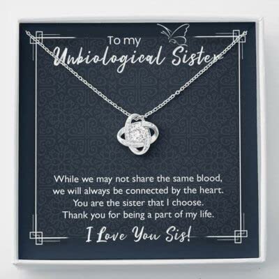 Customized Soul Sister Necklace - Bestie Gift for BFF & Bridesmaid - Love Knot Jewelry with Card - Perfect for Anniversaries & Weddings