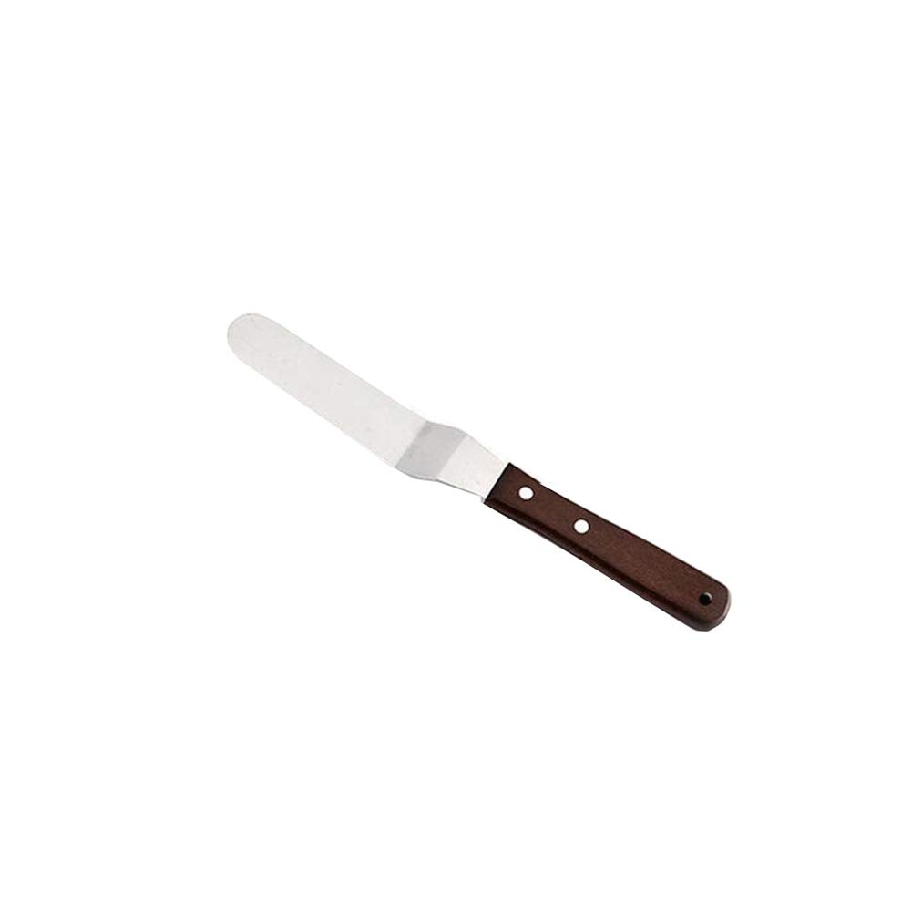 Premium Stainless Steel Offset Icing Spatula with Ergonomic Wooden Handle - Perfect for Cake Decorating, Frosting, Baking & Pastry Making - Ideal for Home Bakers & Professional Chefs