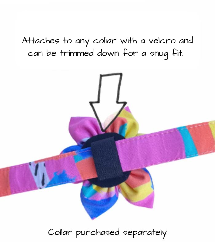 Easter Gingham Dog Collar Flower Accessory - Cute Floral Pet Bandana for Small & Large Dogs - Perfect for Easter, Spring Photos & Special Occasions