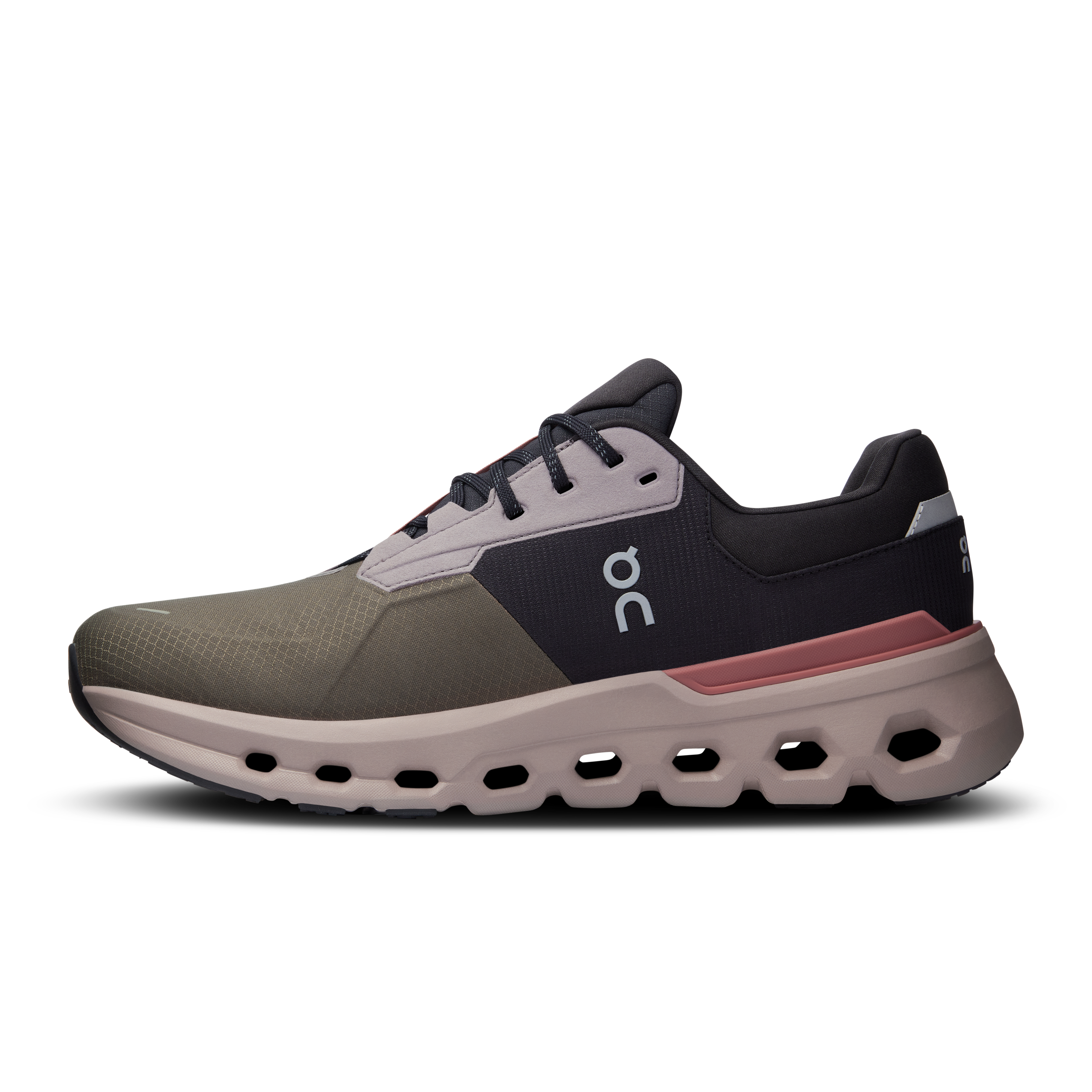 On Running Men's Cloudrunner 2 Waterproof Running Shoes - Olive/Mahogany | Lightweight & Breathable for Trail Running & Outdoor Activities